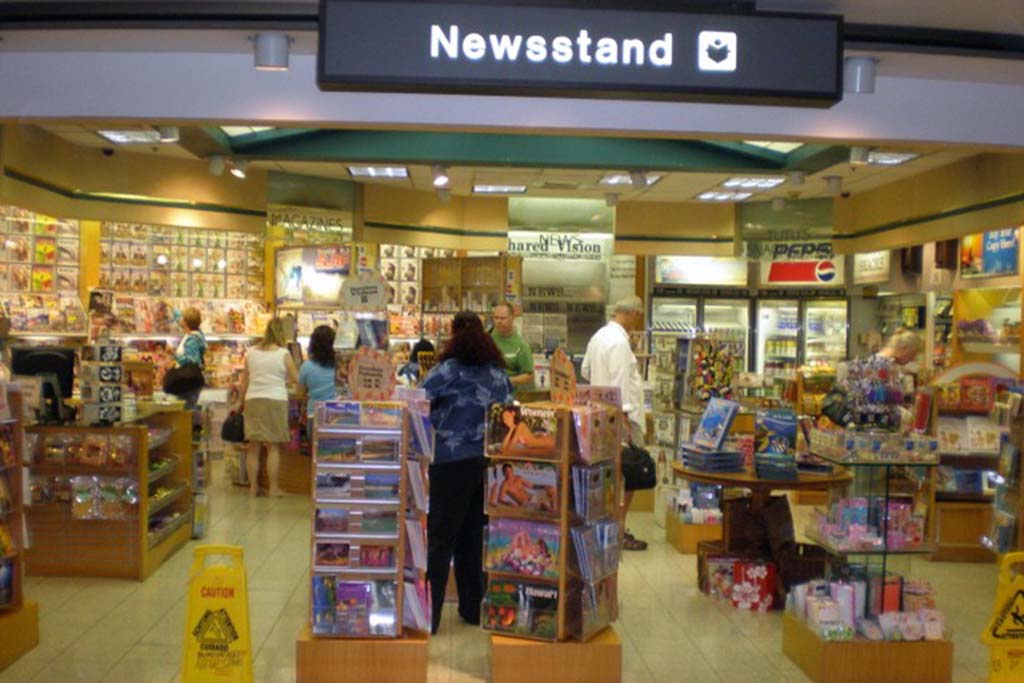 Newsstand Newspapers, magazines, books, sandwiches, beverages, snacks, souvenirs and sundries.  Store hours are subject to change based on flight schedules, gate assignments and daylight savings changes. Phone: (800) 861-1300  Open daily 5:30 a.m. – 9:30 p.m.