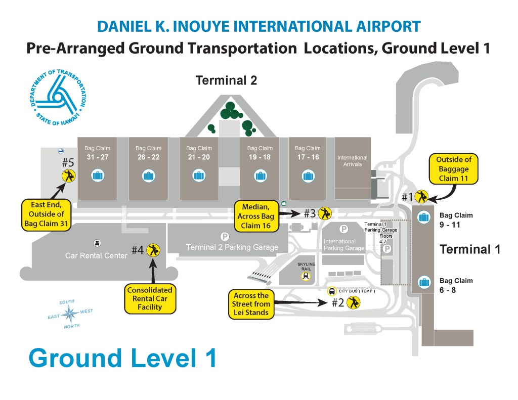 Pre arranged ground transportation location